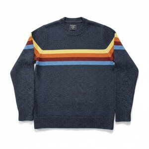 Abercrombie & Fitch Sweater Men M Multicolor‎ Stripes Wool Blend Cozy Pullover